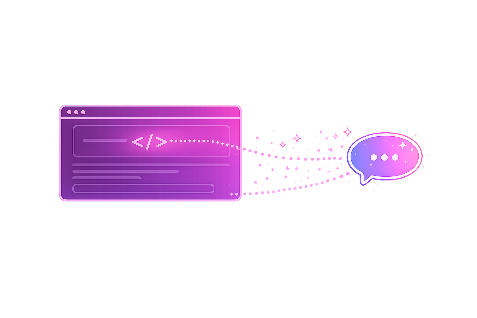 A single embed script turning into a chat widget on a website